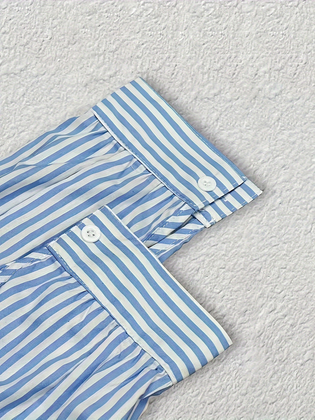 Elegant Direction  VCAY Women's Striped Drop Shoulder Shirt & Sportswear Set