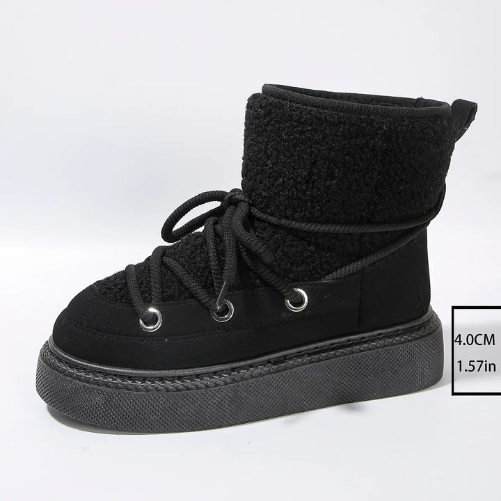 Women's Winter Fluffy Snow Boots  Warm & Comfortable Ankle Boots