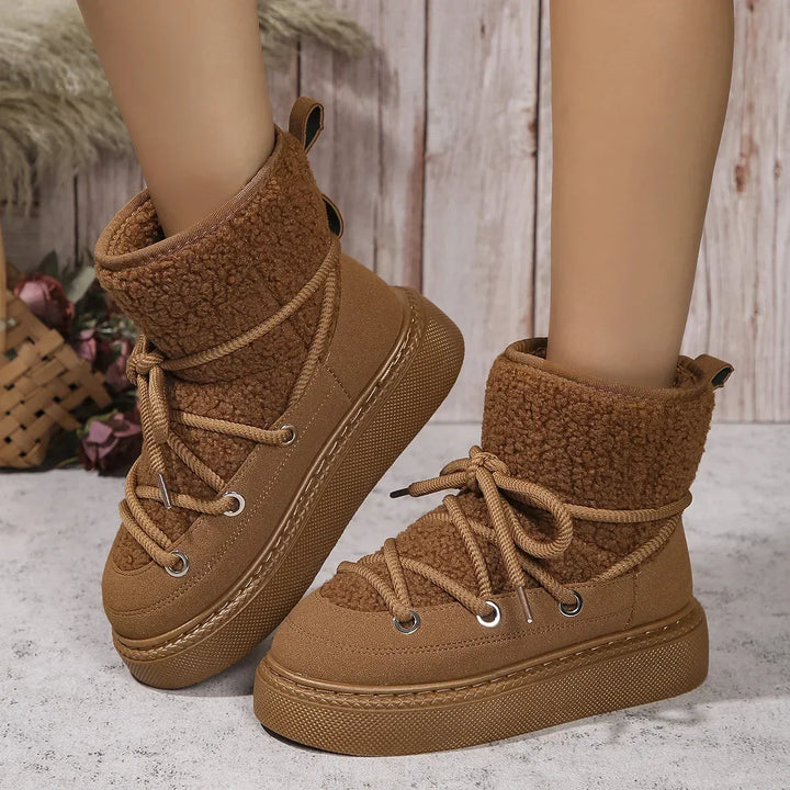 Women's Winter Fluffy Snow Boots  Warm & Comfortable Ankle Boots