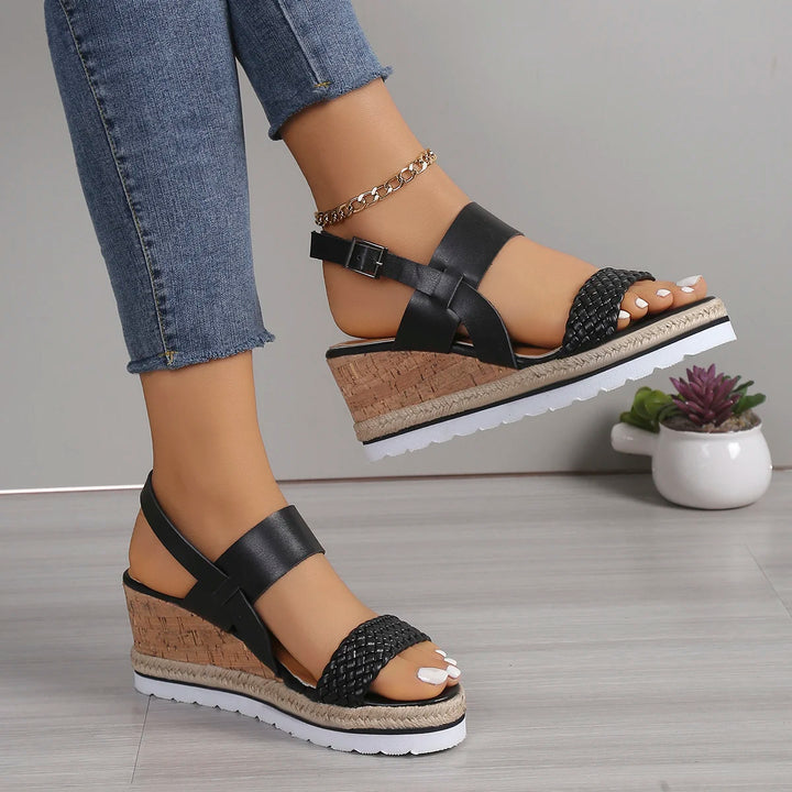 | Boho High-Heel Rhinestone Slip On Sandals Fashion Open Toe Dress Shoes