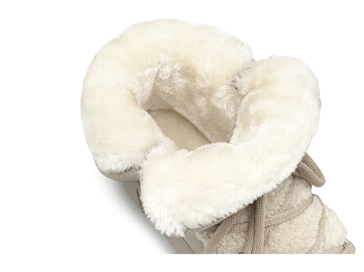 Smile Circle Women's Snow Boots – Winter Warm Plush Ankle Boots, Trendy & Casual Platform Shoes