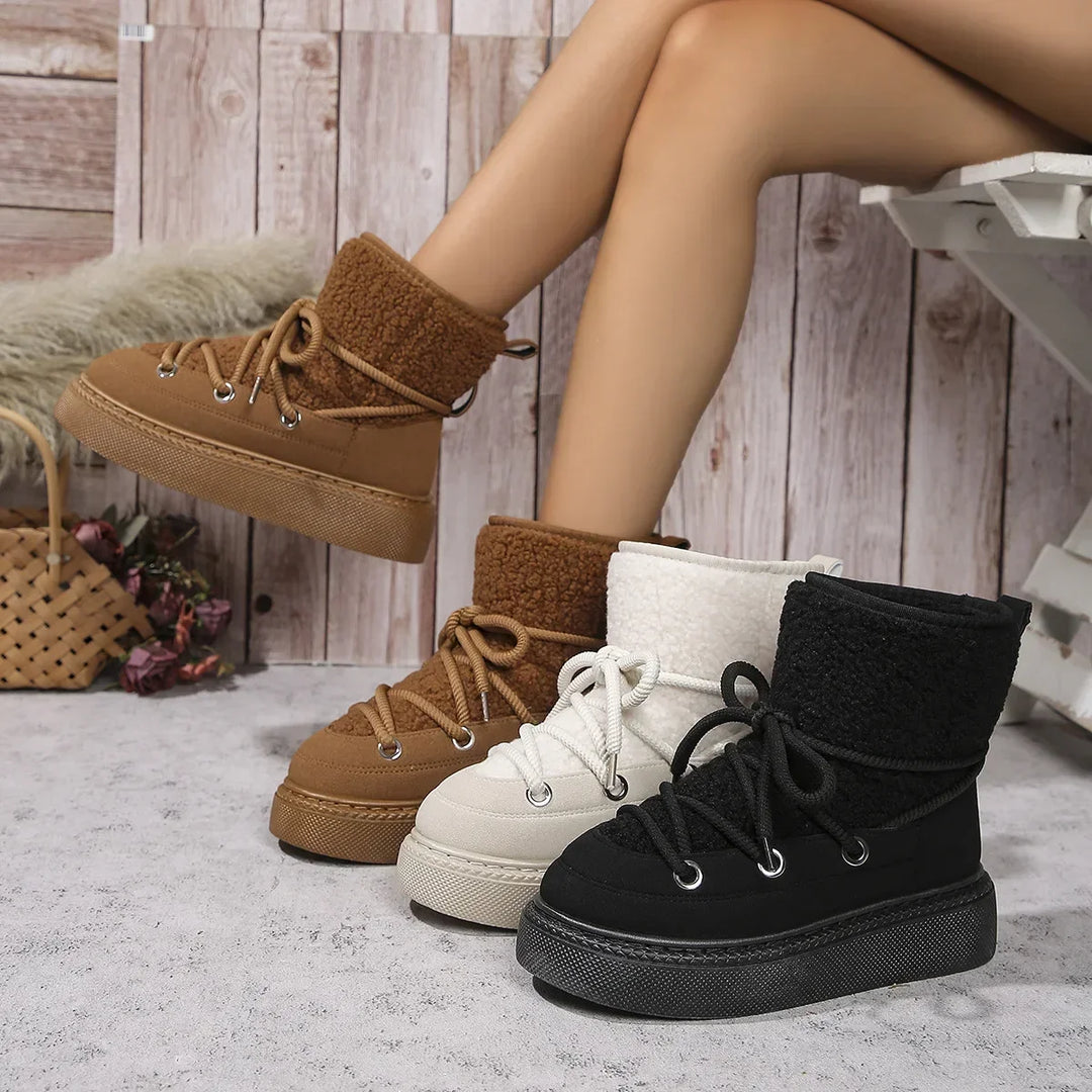 Women's Winter Fluffy Snow Boots  Warm & Comfortable Ankle Boots