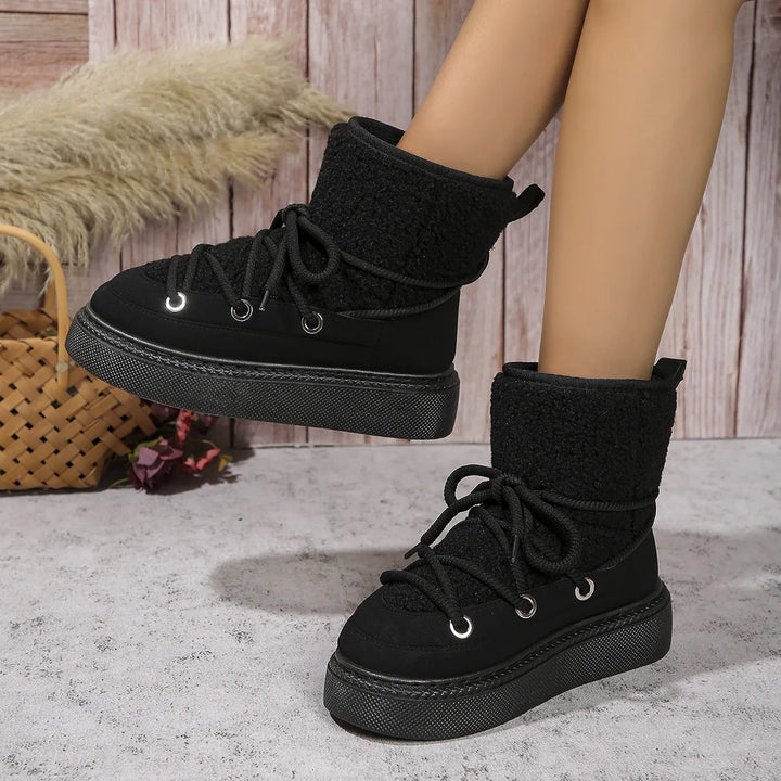 Women's Winter Fluffy Snow Boots  Warm & Comfortable Ankle Boots