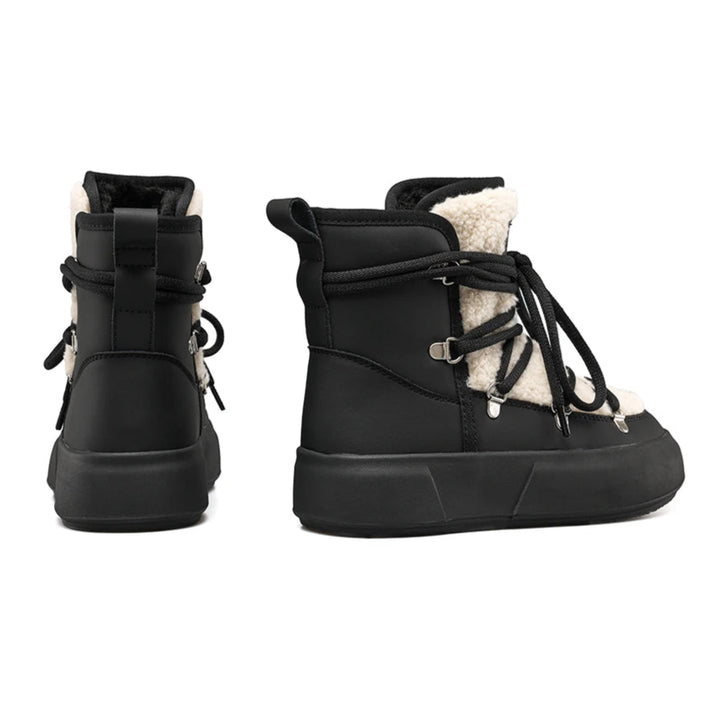 Smile Circle Women's Snow Boots – Winter Warm Plush Ankle Boots, Trendy & Casual Platform Shoes