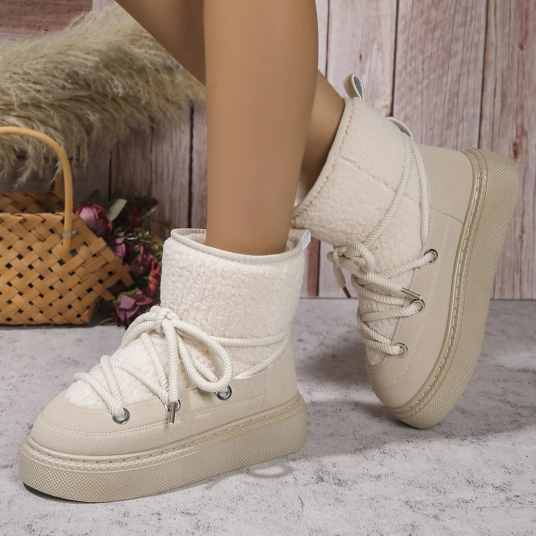 Women's Winter Fluffy Snow Boots  Warm & Comfortable Ankle Boots