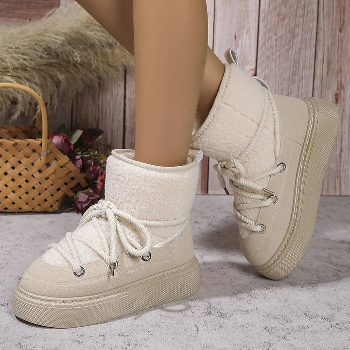 Women's Winter Fluffy Snow Boots  Warm & Comfortable Ankle Boots