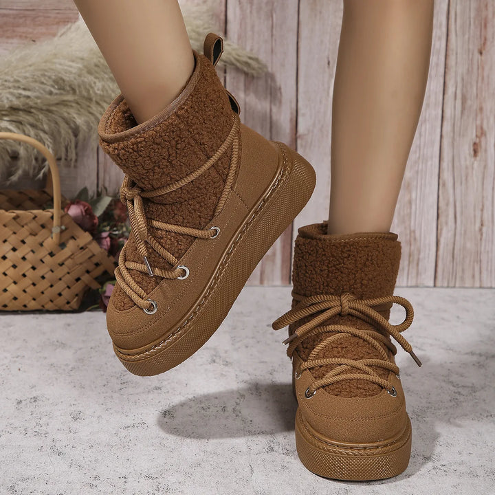 Women's Winter Fluffy Snow Boots  Warm & Comfortable Ankle Boots