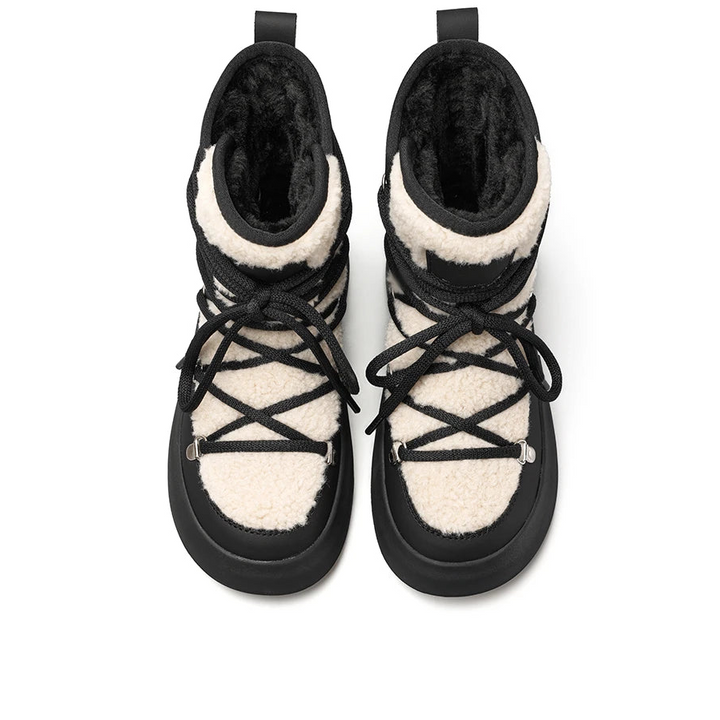 Smile Circle Women's Snow Boots – Winter Warm Plush Ankle Boots, Trendy & Casual Platform Shoes