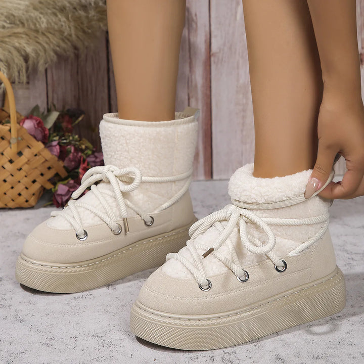 Women's Winter Fluffy Snow Boots  Warm & Comfortable Ankle Boots