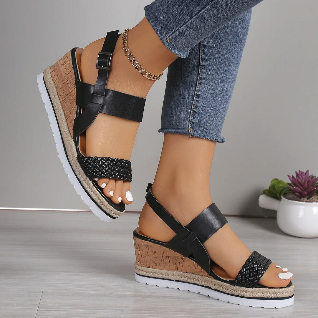 | Boho High-Heel Rhinestone Slip On Sandals Fashion Open Toe Dress Shoes