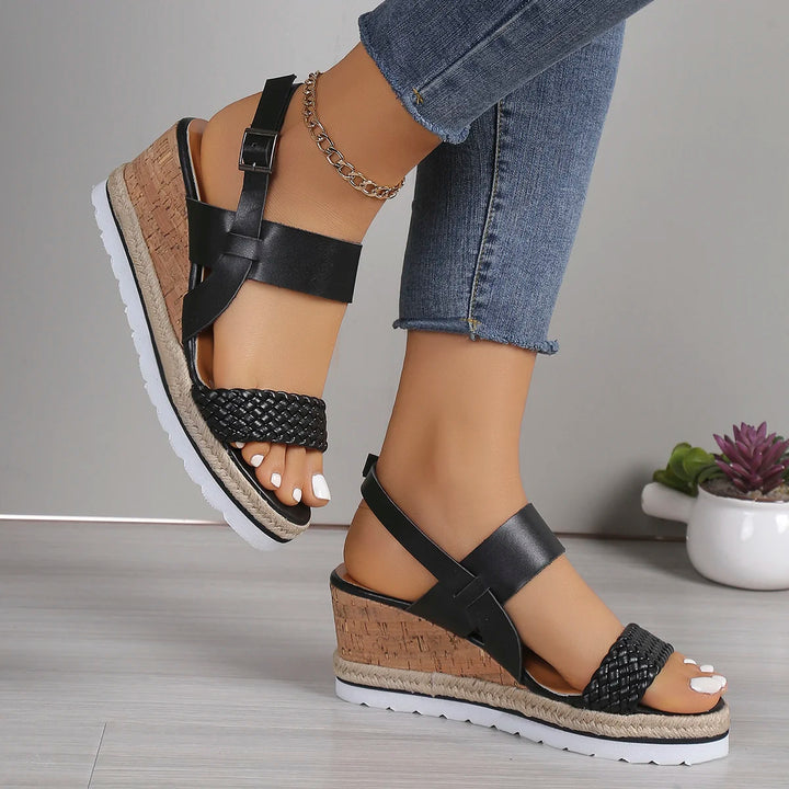 | Boho High-Heel Rhinestone Slip On Sandals Fashion Open Toe Dress Shoes