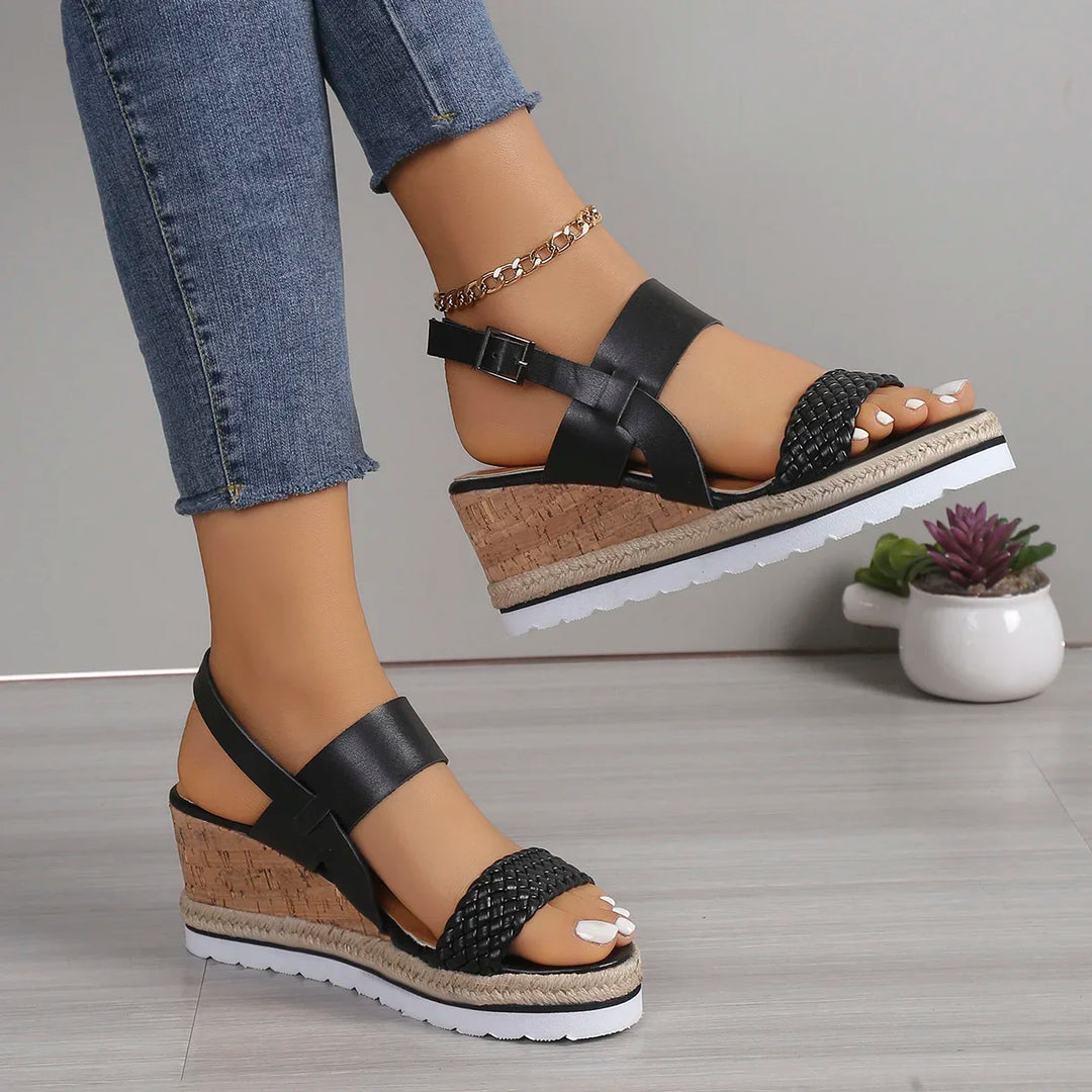 | Boho High-Heel Rhinestone Slip On Sandals Fashion Open Toe Dress Shoes
