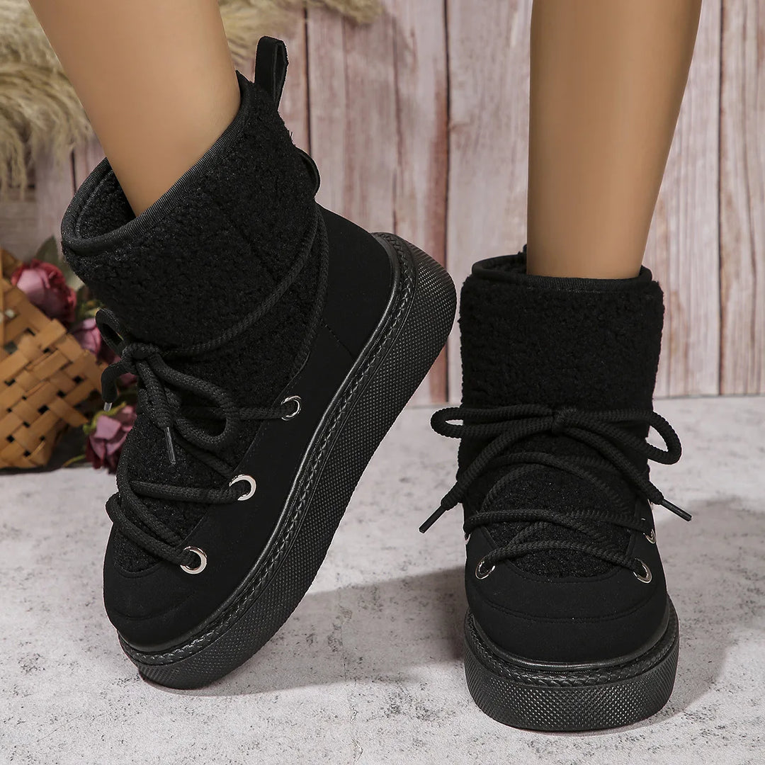 Women's Winter Fluffy Snow Boots  Warm & Comfortable Ankle Boots