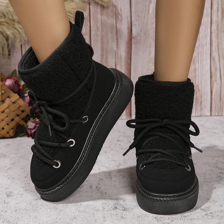 Women's Winter Fluffy Snow Boots  Warm & Comfortable Ankle Boots