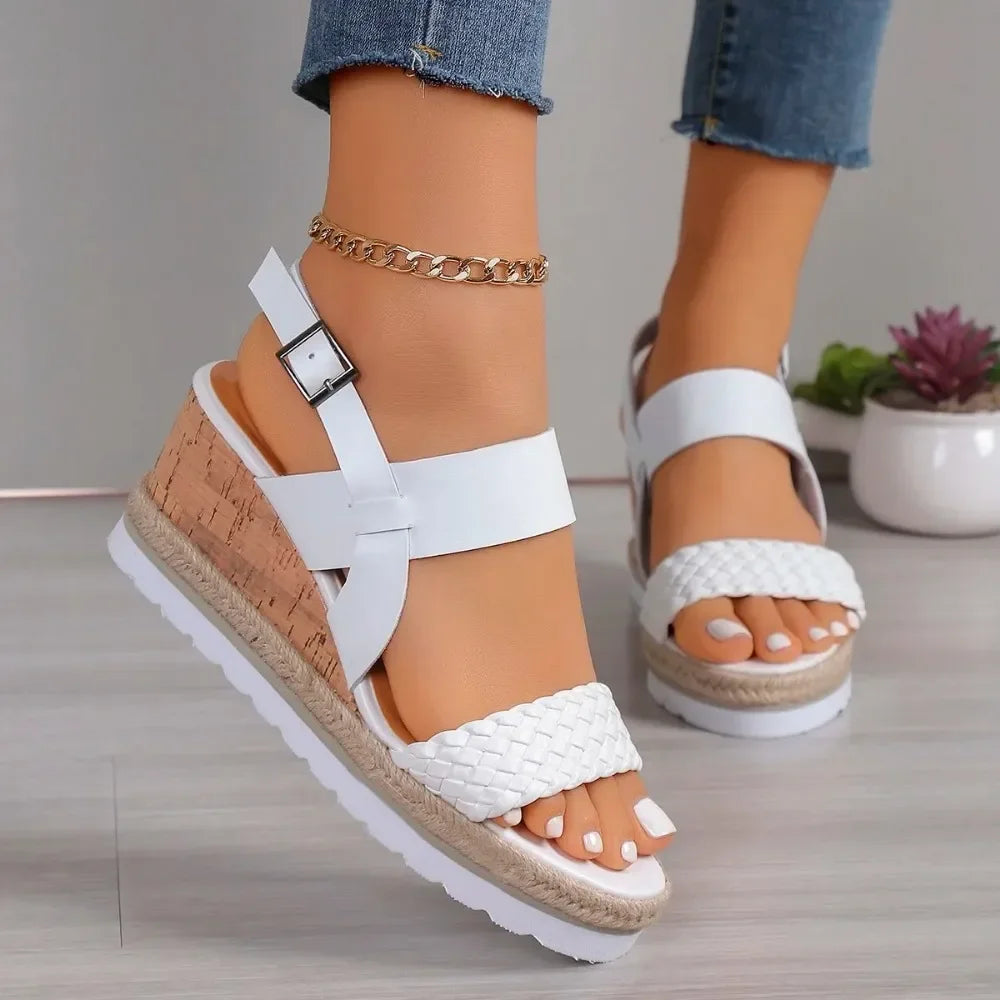 | Boho High-Heel Rhinestone Slip On Sandals Fashion Open Toe Dress Shoes