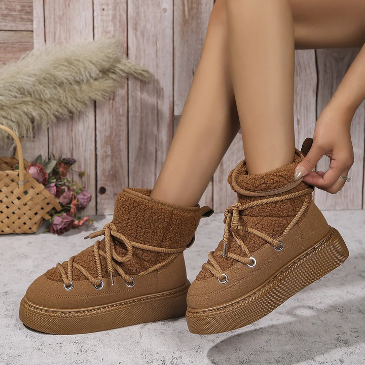 Women's Winter Fluffy Snow Boots  Warm & Comfortable Ankle Boots