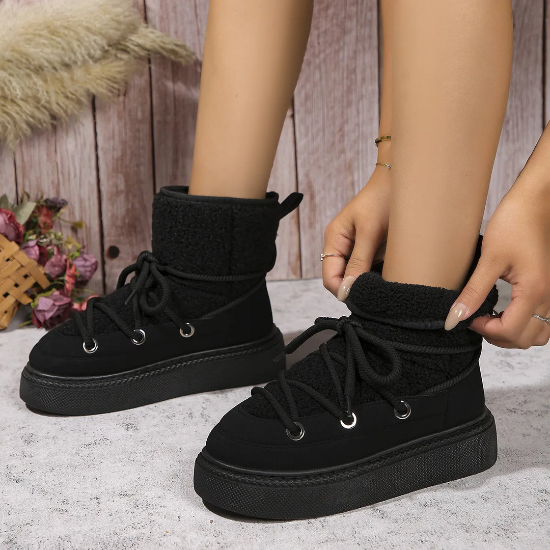 Women's Winter Fluffy Snow Boots  Warm & Comfortable Ankle Boots