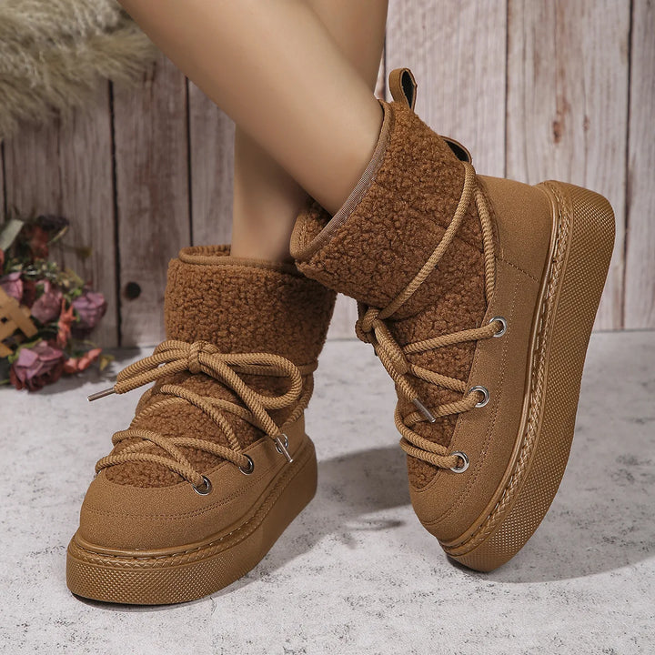 Women's Winter Fluffy Snow Boots  Warm & Comfortable Ankle Boots